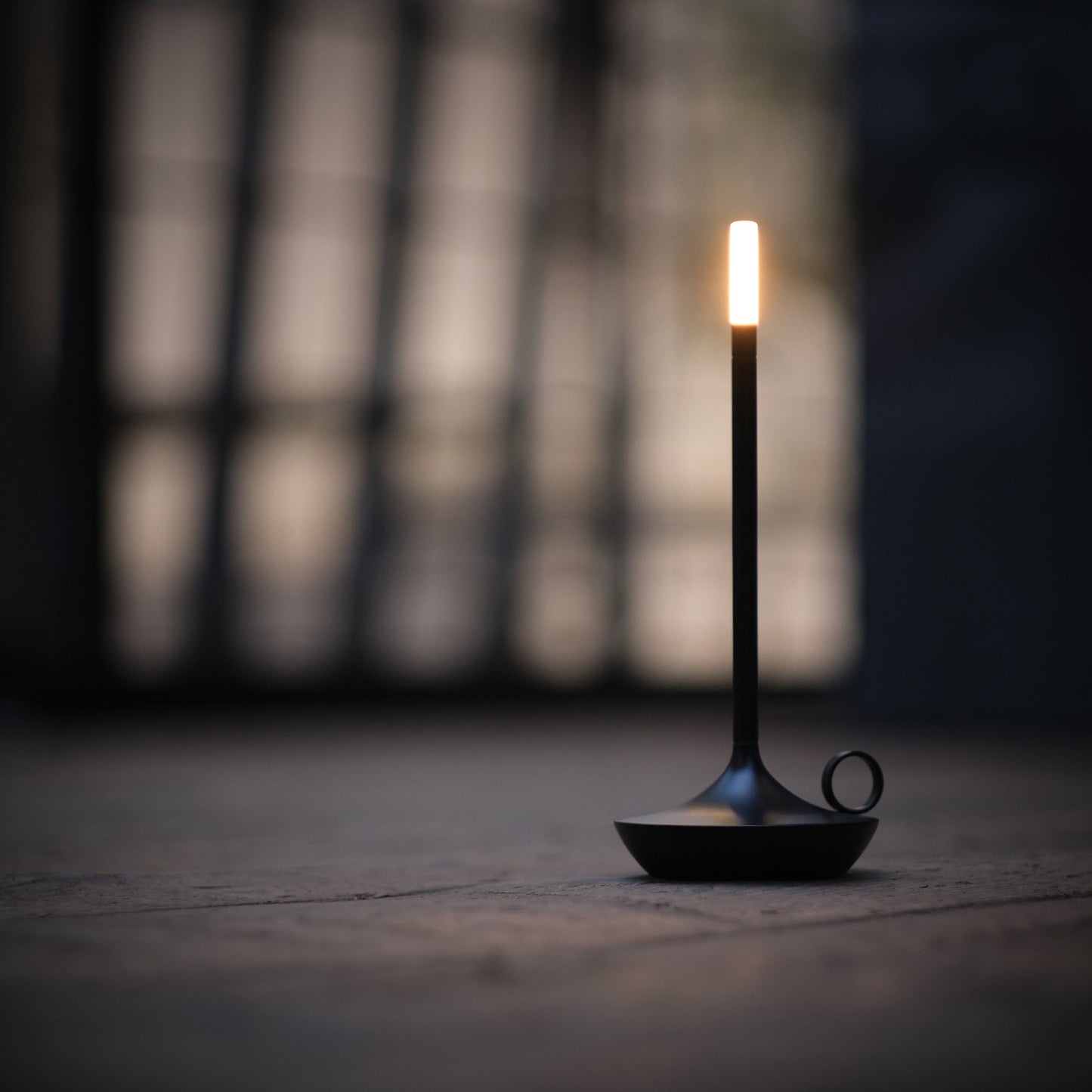Wick Wick Black LED Candlestick Lamp LED Candlestick Lamp