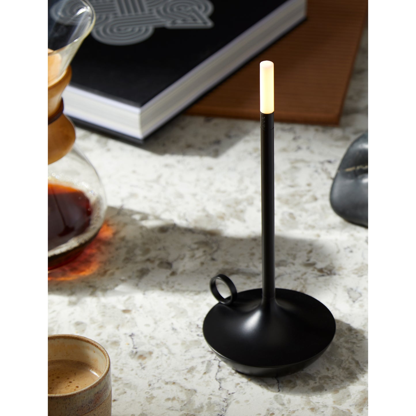 Wick Wick Black LED Candlestick Lamp LED Candlestick Lamp
