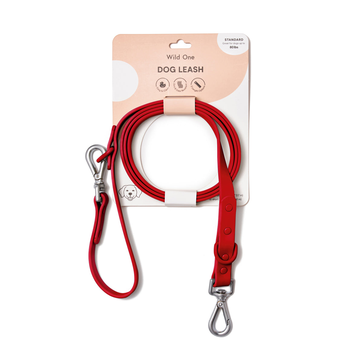 Wild One Dog Leash Standard Strawberry