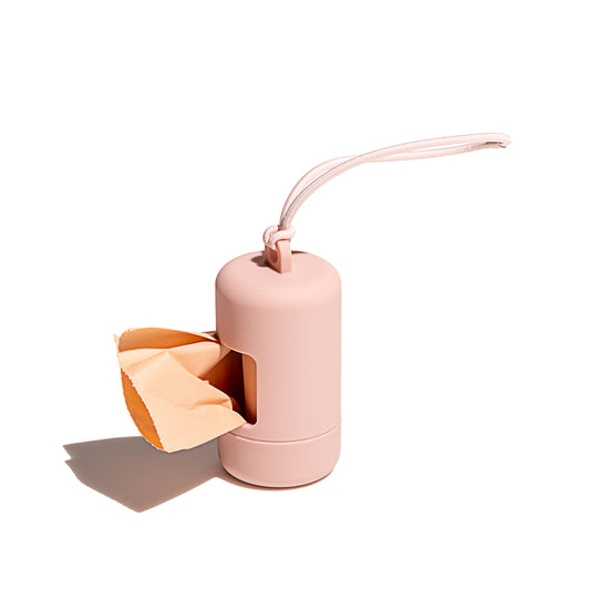 Wild One Dog Poop Bag Carrier Blush