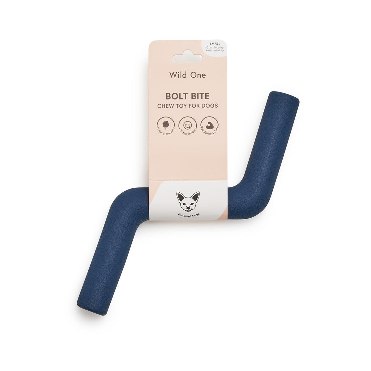 Wild One Dog Toy Bolt Bite Small Navy