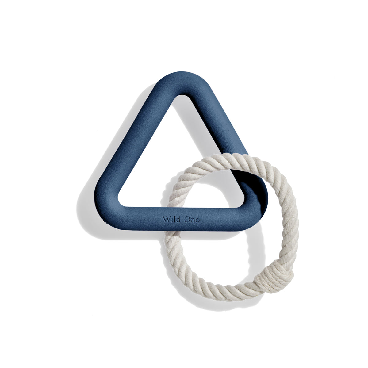 Wild One Dog Toy Triangle Tug Small Navy