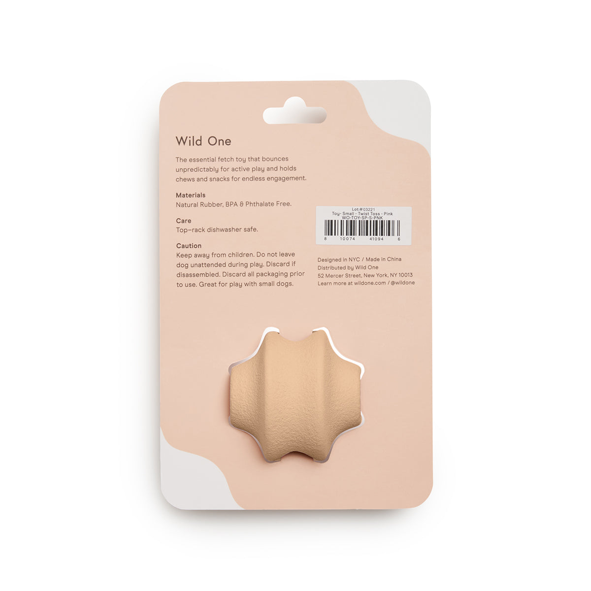 Wild One Dog Toy Twist Toss Small Tan