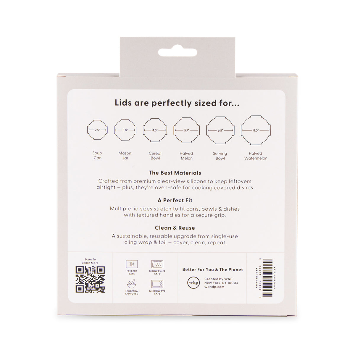 W&P Reusable Stretch Lid (set of 6) Food Cover Food Cover