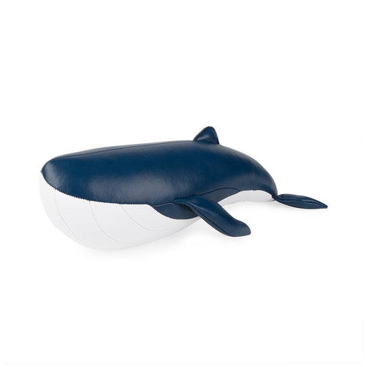 Bookend Whale Wave Midnight Blue