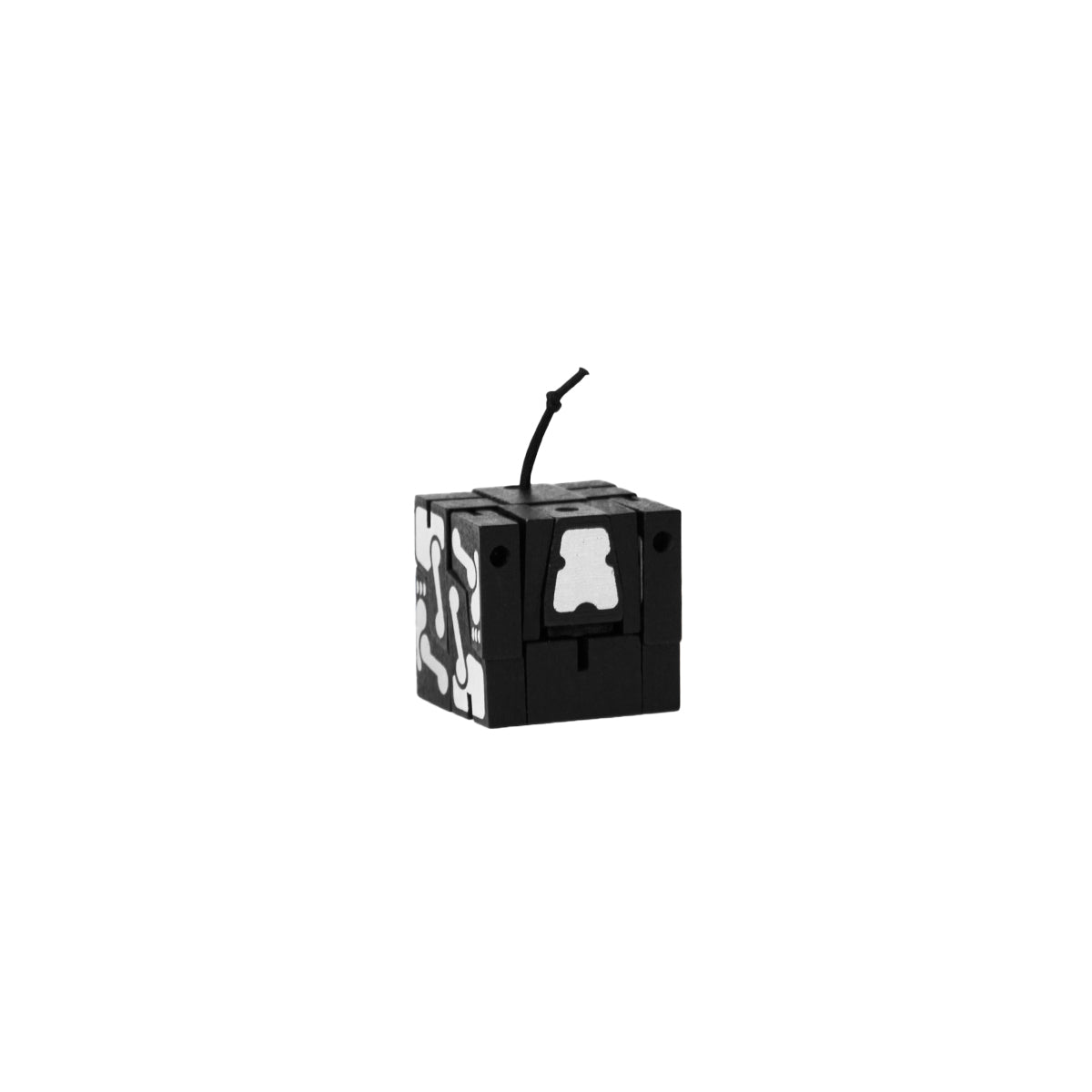 Areaware Cubebot Milo Micro Black Skeleton Robot Toy Robot Toy