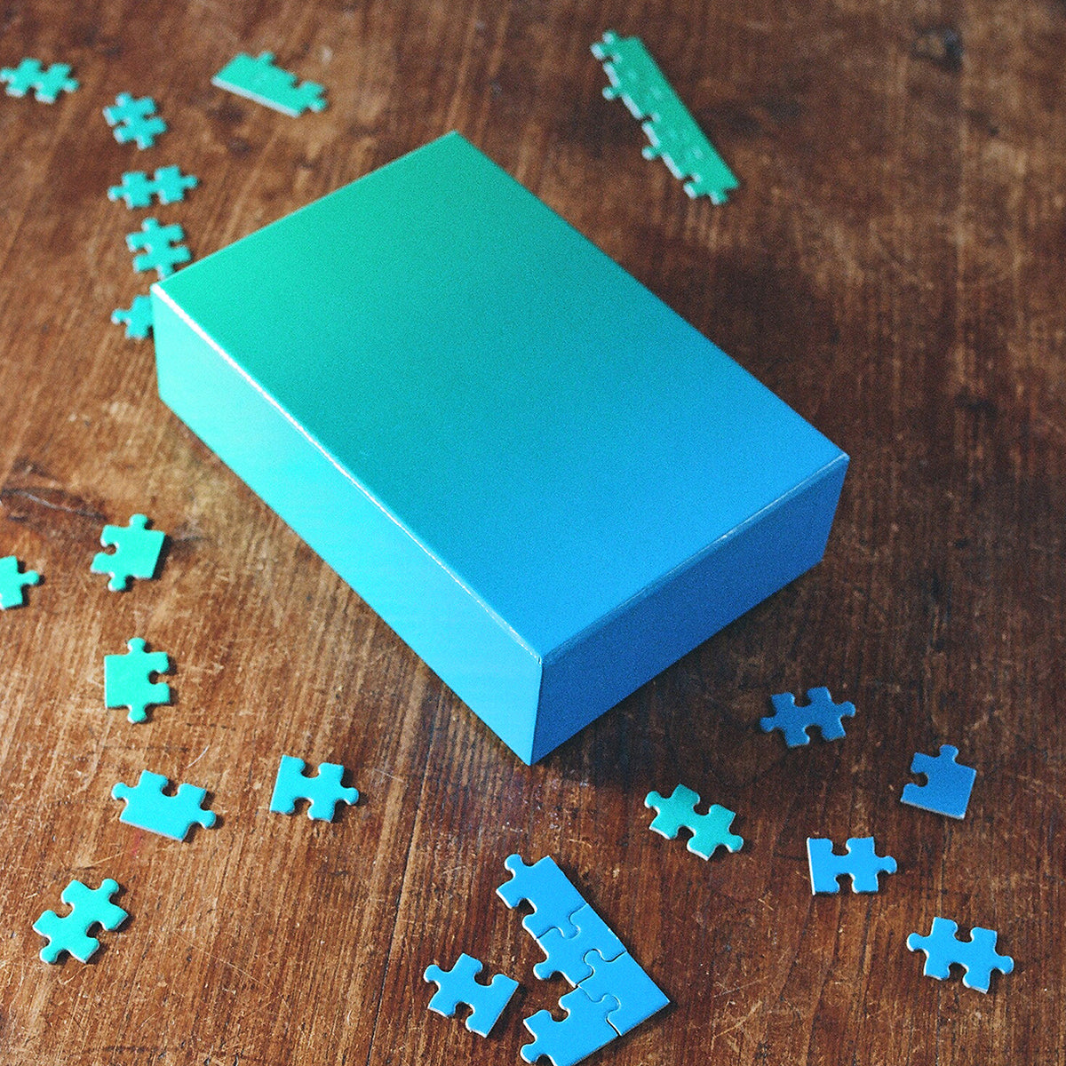 Gradient Puzzle Blue Green