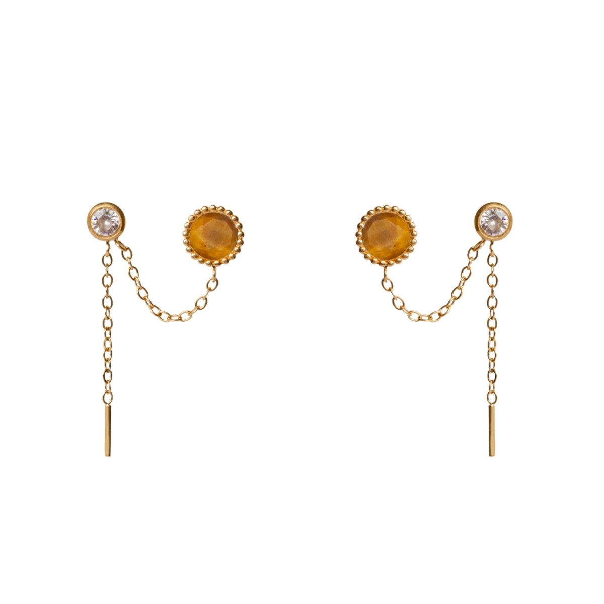 AEC Paris Earrings Chloris Tiger Eye