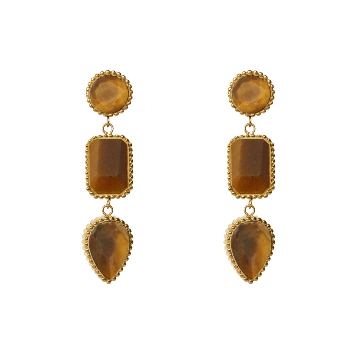 AEC Paris Earrings Persephone Tiger Eye