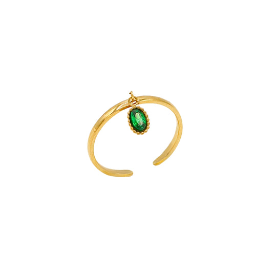 AEC Paris Ring Divya Green Zirconium Oxide