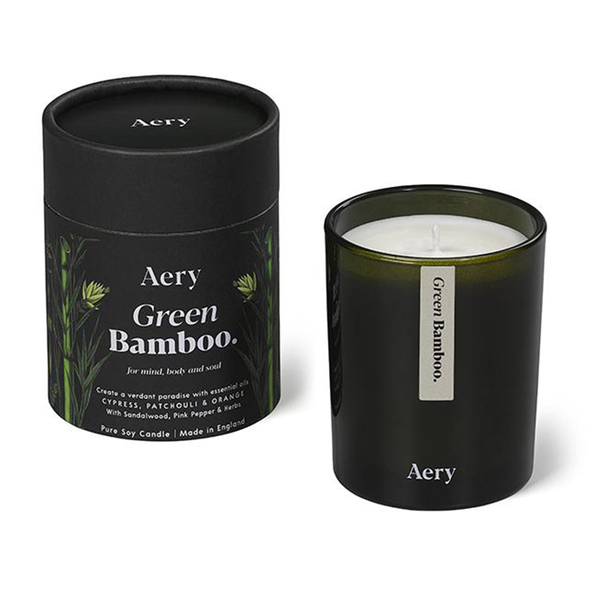 Botanical Green 200g Soy Candle Green Bamboo