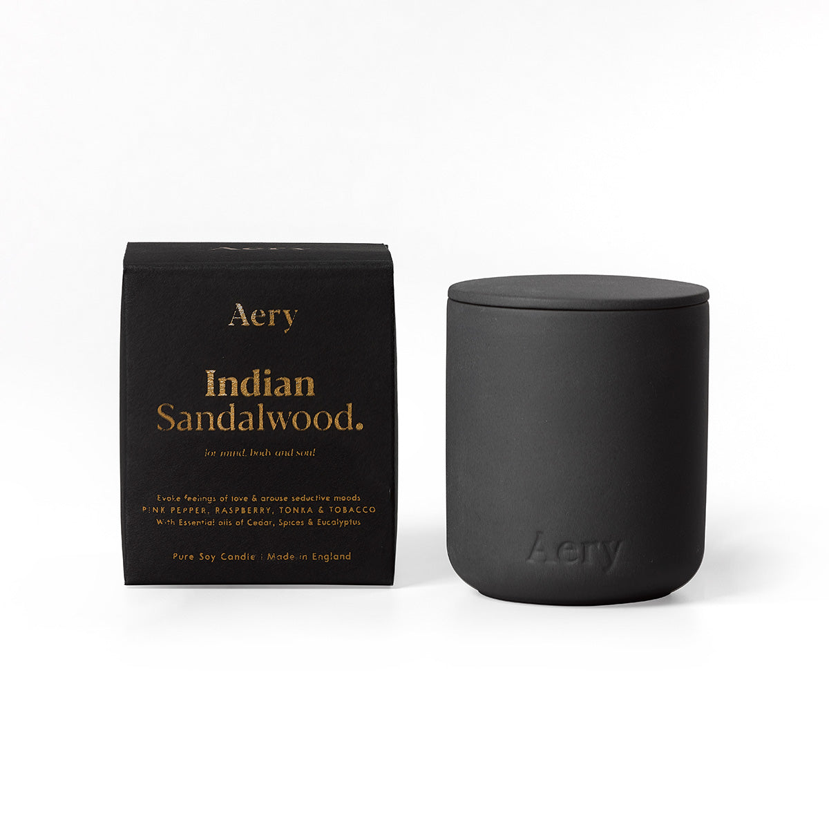 Aery Living Fernweh 280g Candle with Lid Indian Sandalwood