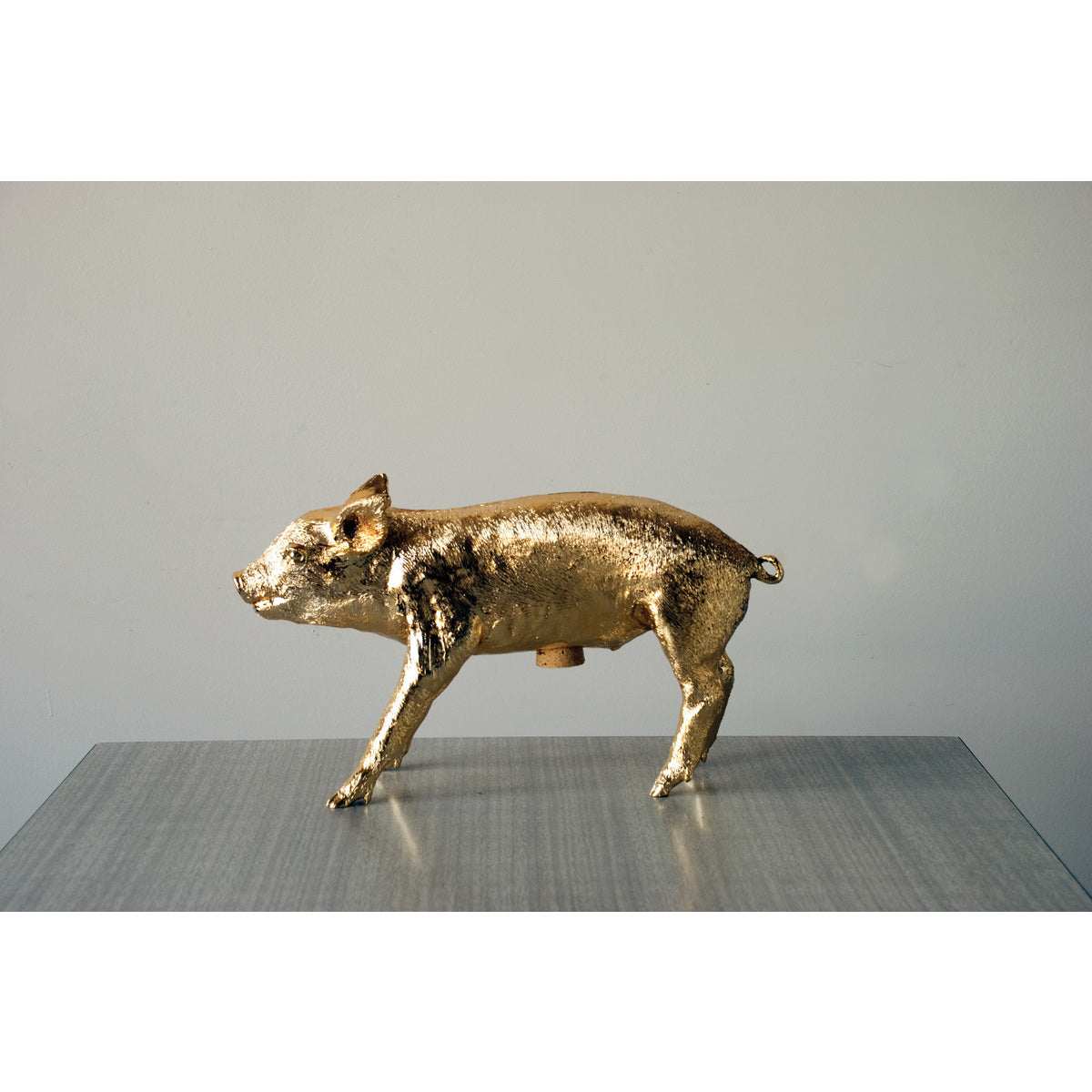 Bank Pig Gold Chrome