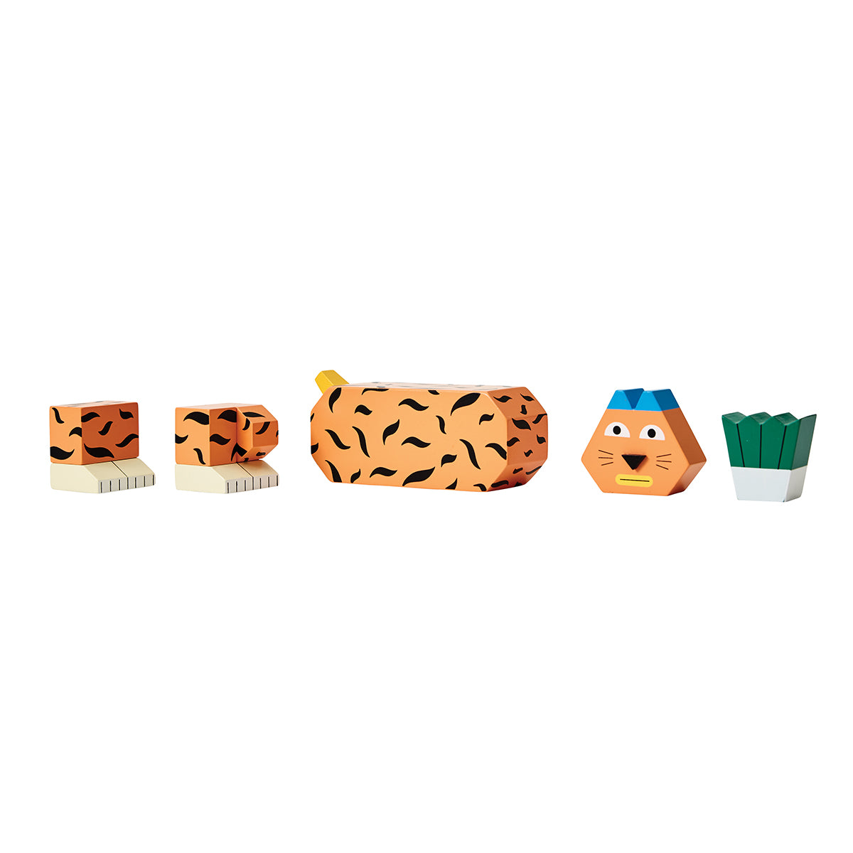 Areaware Block Party Tiger Wooden Toy Wooden Toy