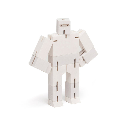 Areaware Cubebot Micro Ninja White Robot Toy Robot Toy