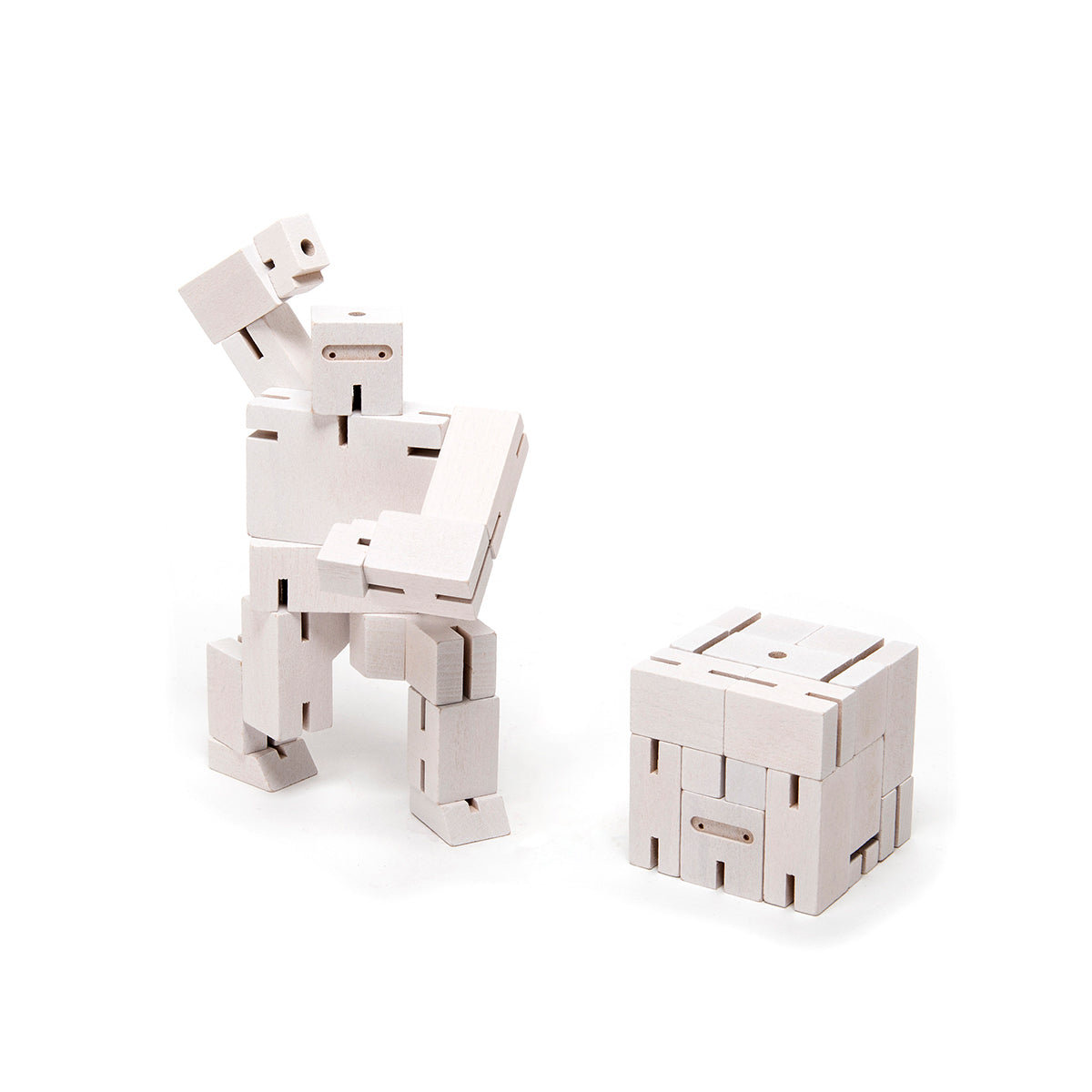 Areaware Cubebot Small Ninja White Robot Toy Robot Toy