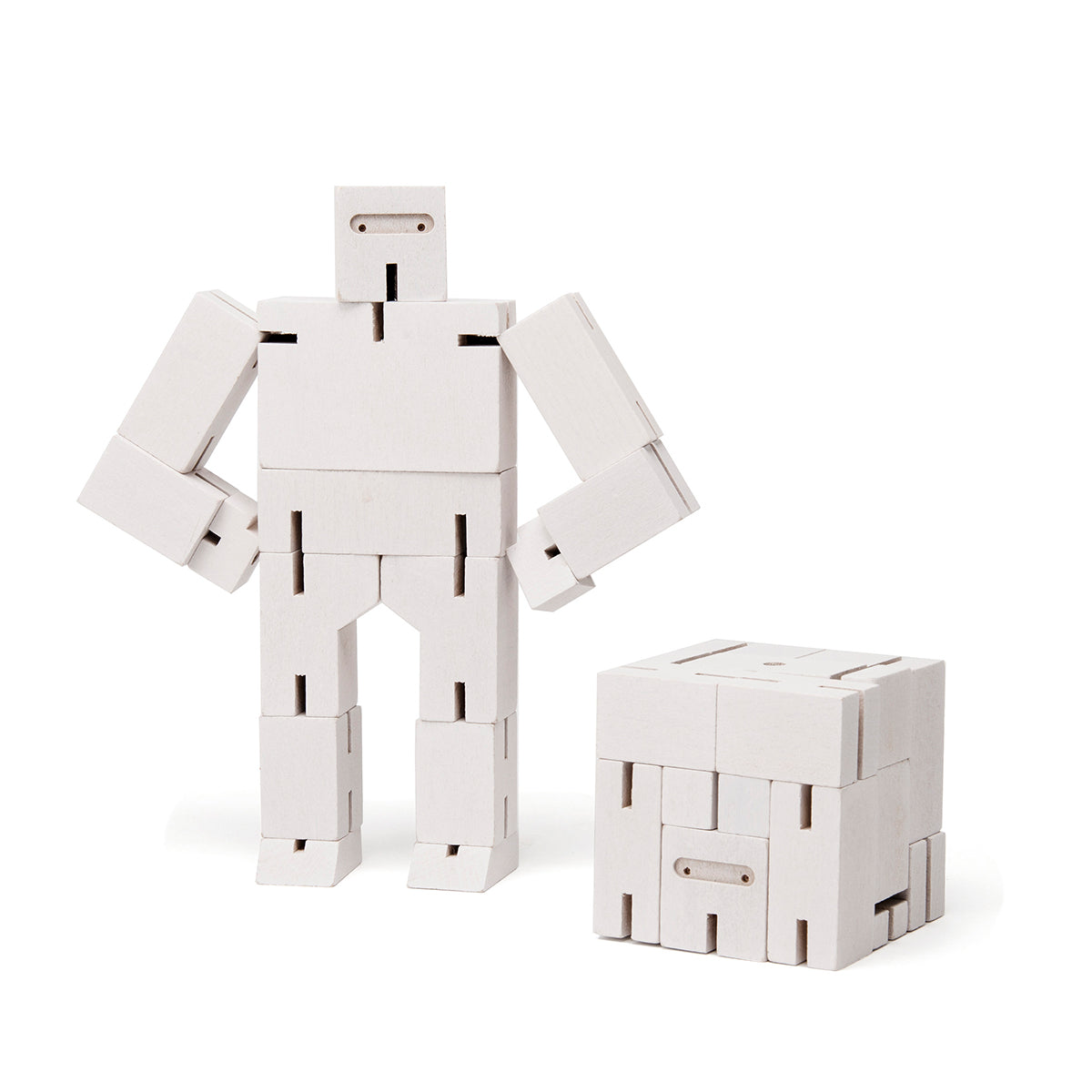 Areaware Cubebot Small Ninja White Robot Toy Robot Toy