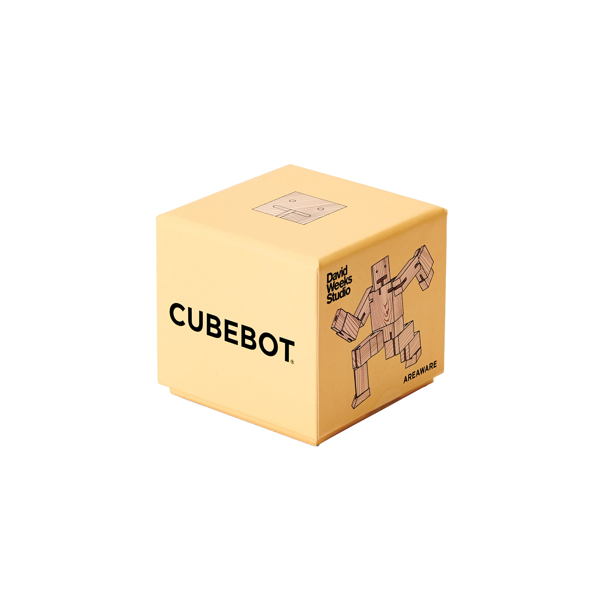 Areaware Cubebot Small Natural Robot Toy Robot Toy