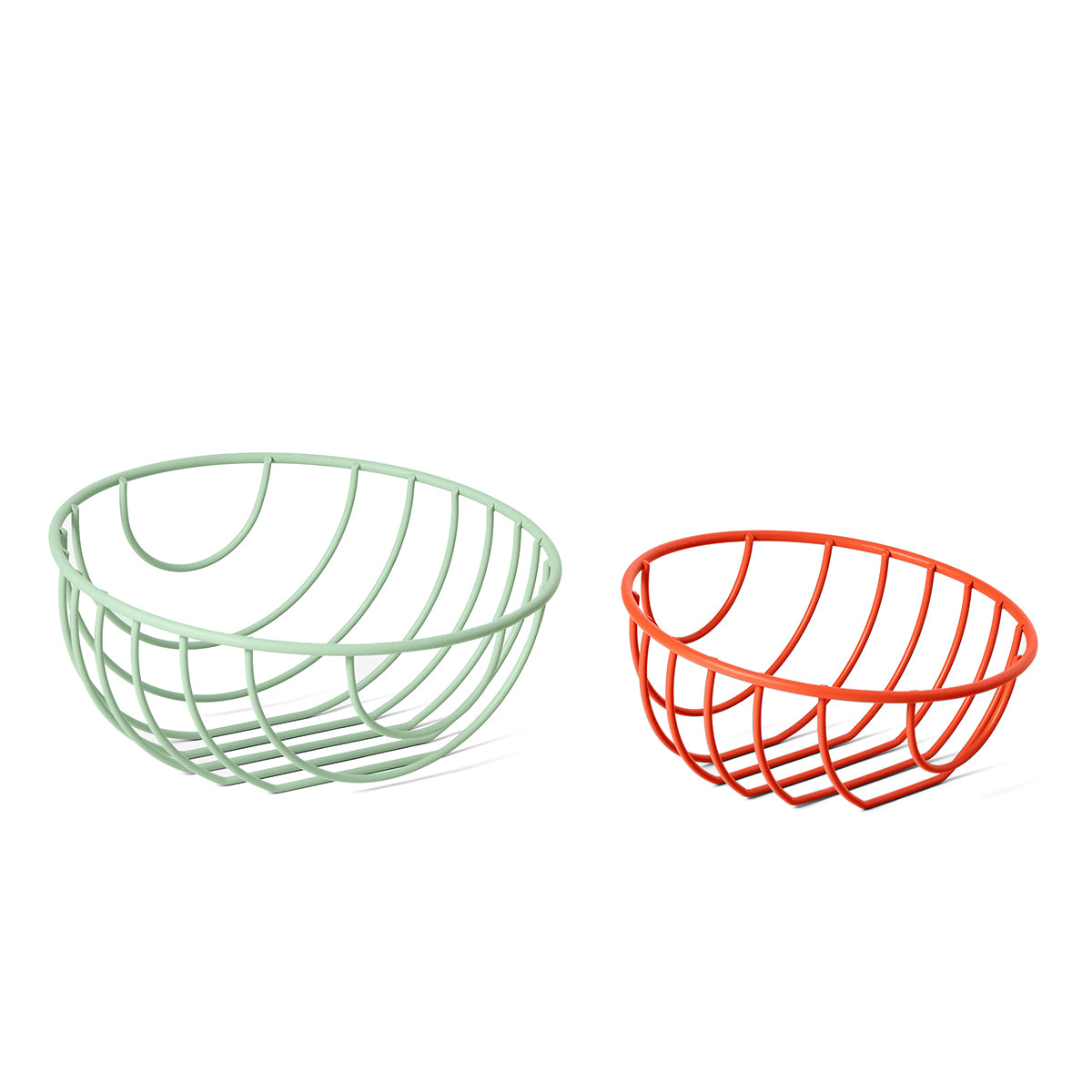 Outline Basket Green Red Set