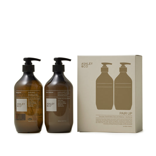 Ashley & Co Gift Set Pair Up (Sootherup + Washup) Bubbles & Polkadots
