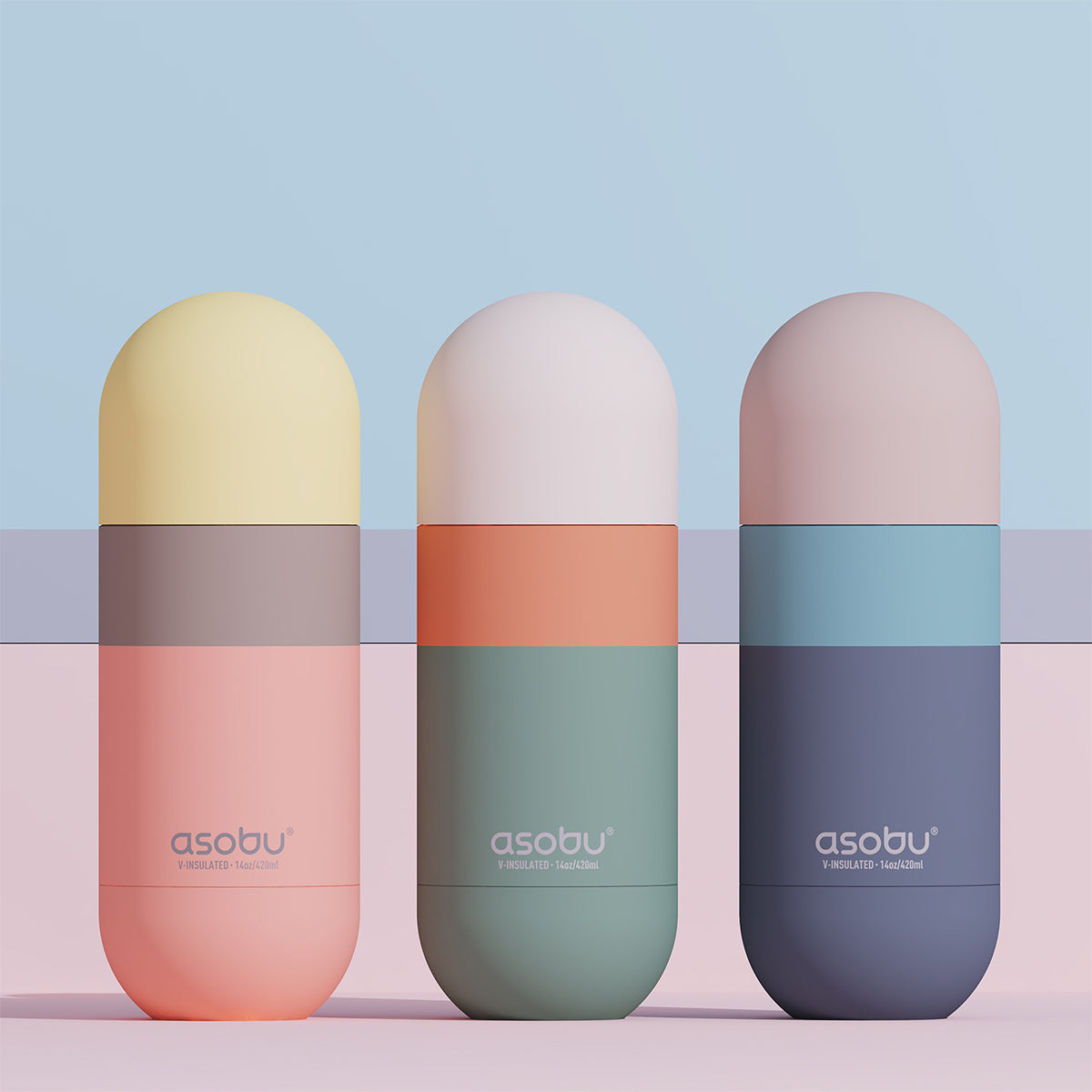 Asobu Orb Bottle 420ml Pastel Green