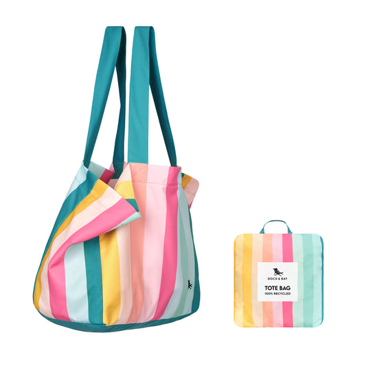 Dock & Bay Beach Tote Bag M Coastal Candy 100% Recycled 100% Recycled