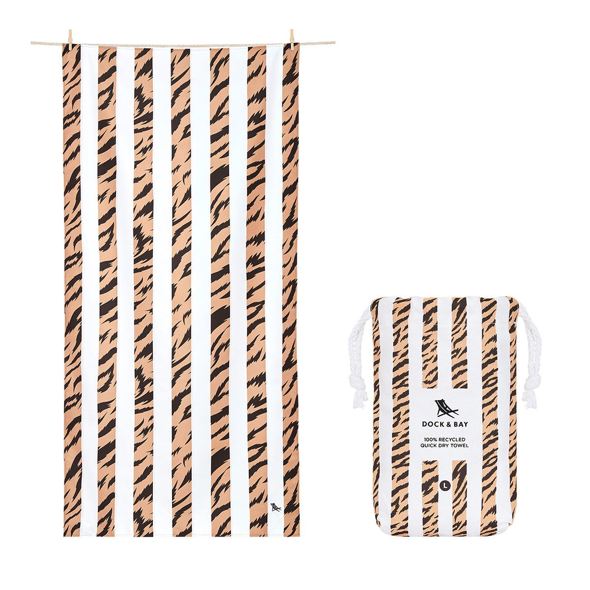 Beach Towel Animal Kingdom Collection L Fierce Tiger