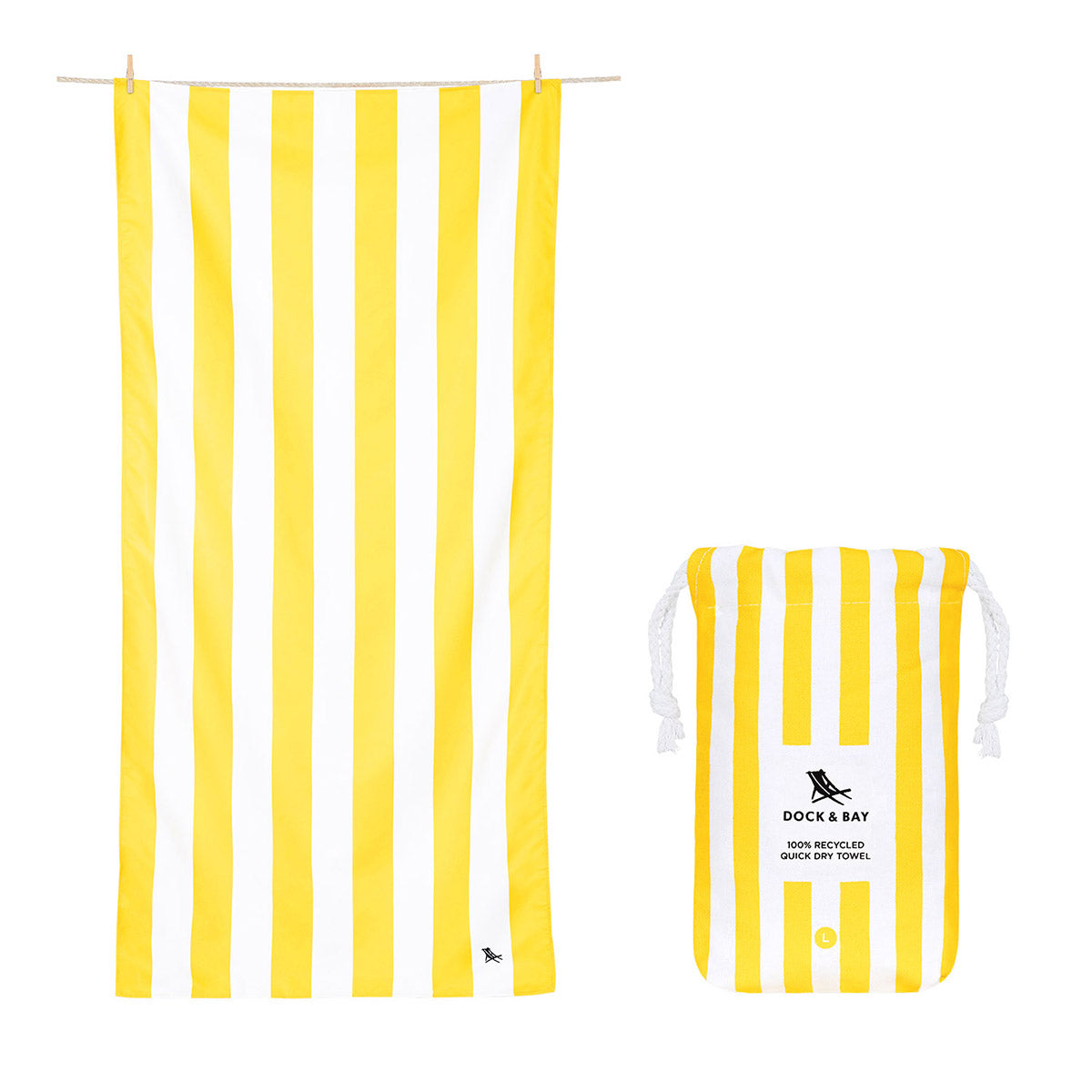 Beach Towel Cabana Collection L Boracay Yellow