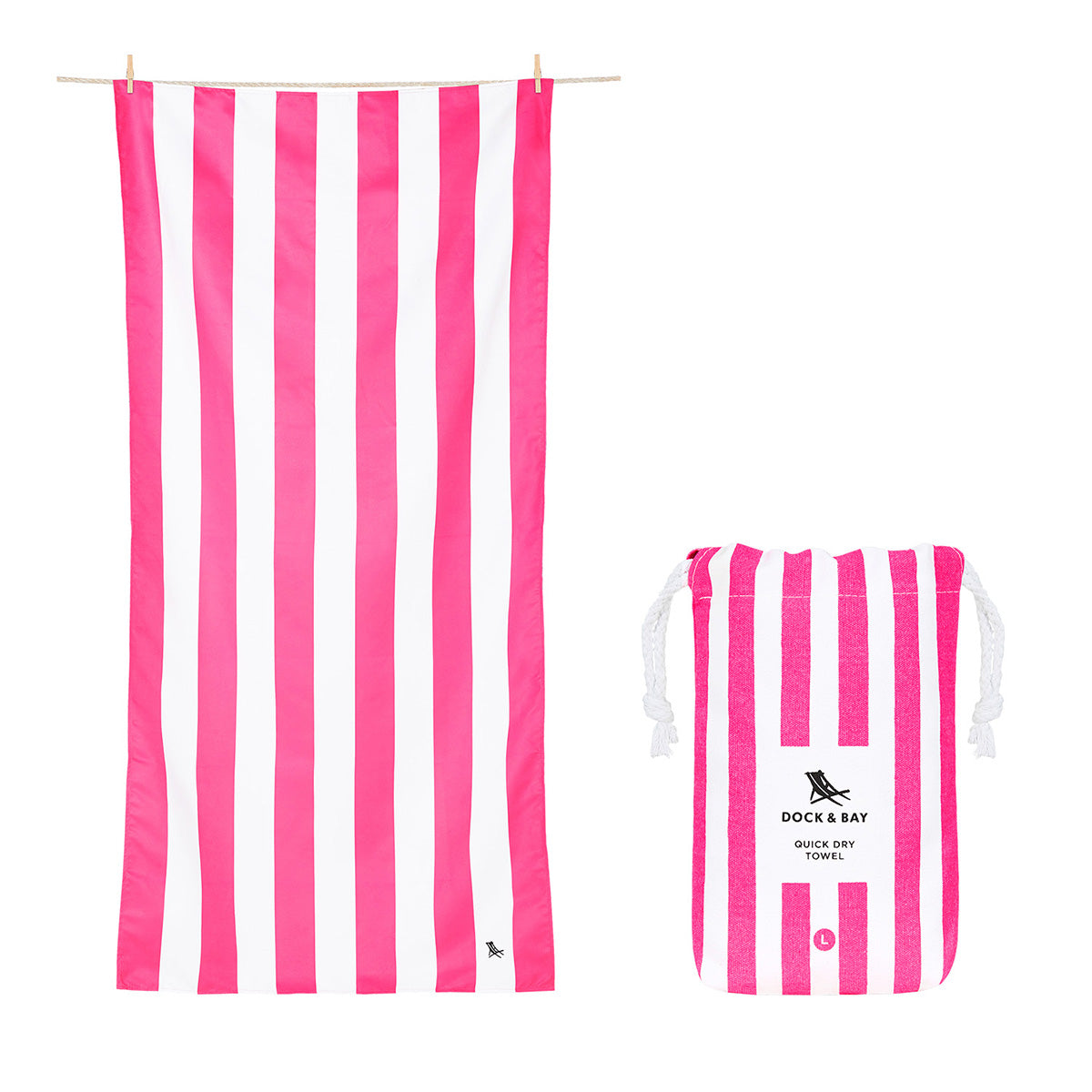 Beach Towel Cabana Collection L Phi Phi Pink