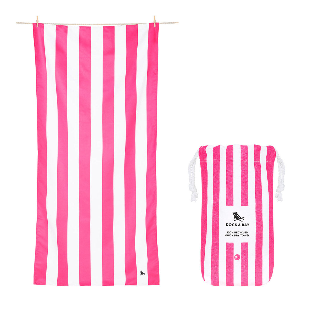 Beach Towel Cabana Collection XL Phi Phi Pink