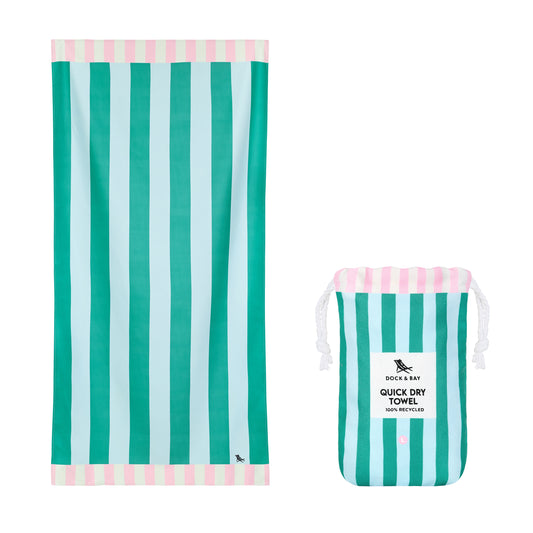 Dock & Bay Beach Towel Clubhouse Collection L Pastel Pier 100% Recycled 100% Recycled