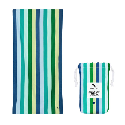 Dock & Bay Beach Towel Summer Collection L Cool Lagoon 100% Recycled 100% Recycled