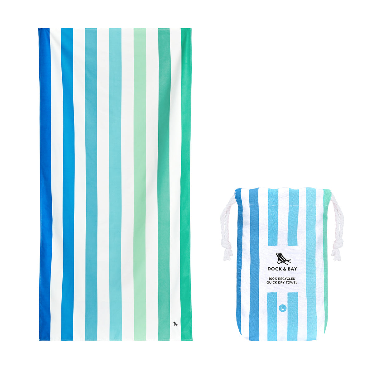Dock & Bay Beach Towel Summer Collection L Endless River 100% Recycled 100% Recycled