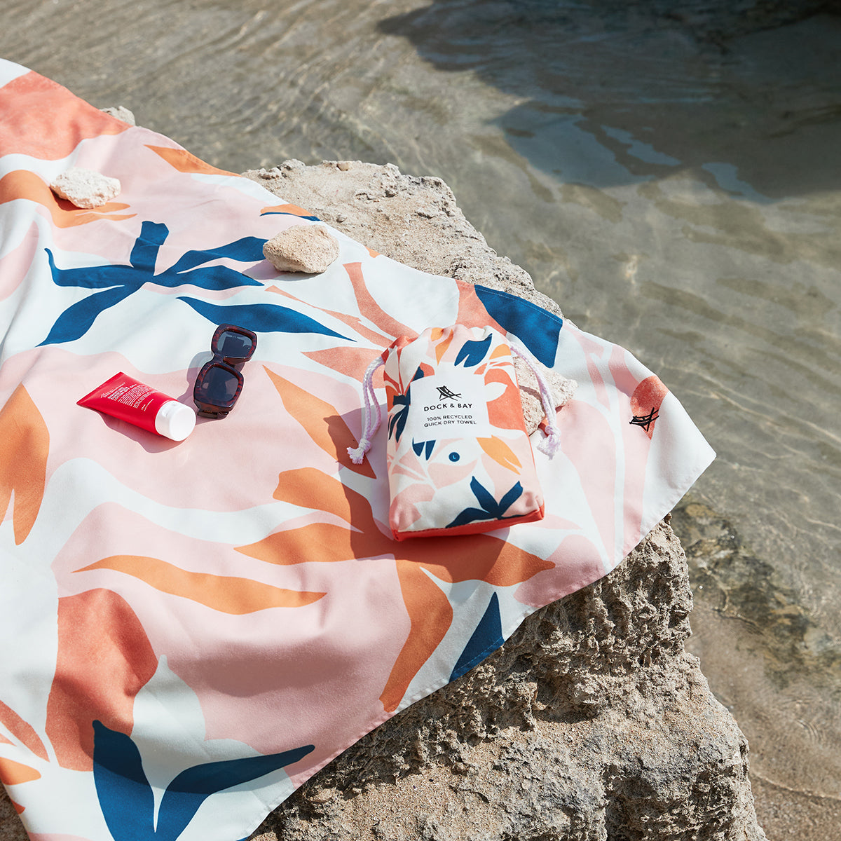 Beach Towel Tropics Collection L Terracotta Tropics