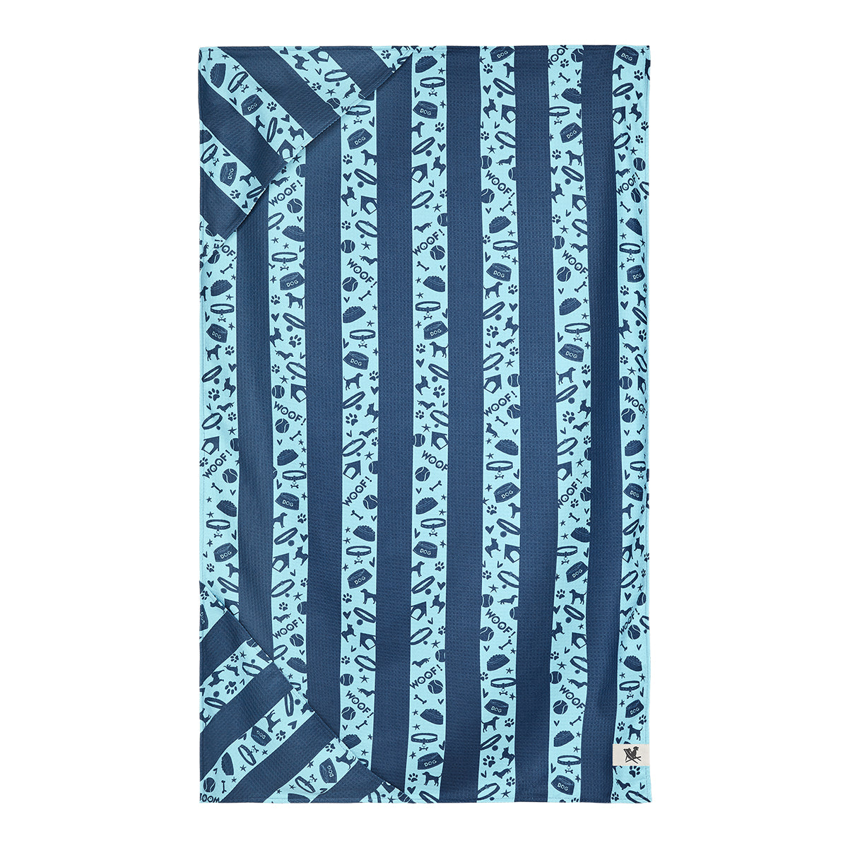 Dog Towel L Bark Blue