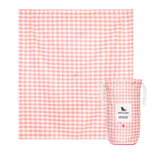 Dock & Bay Beach Blanket Extra Large Strawberries & Cream 100% Recycled 100% Recycled