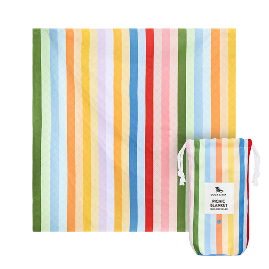 Dock & Bay Beach Blanket Large Candy Stripes 100% Recycled 100% Recycled