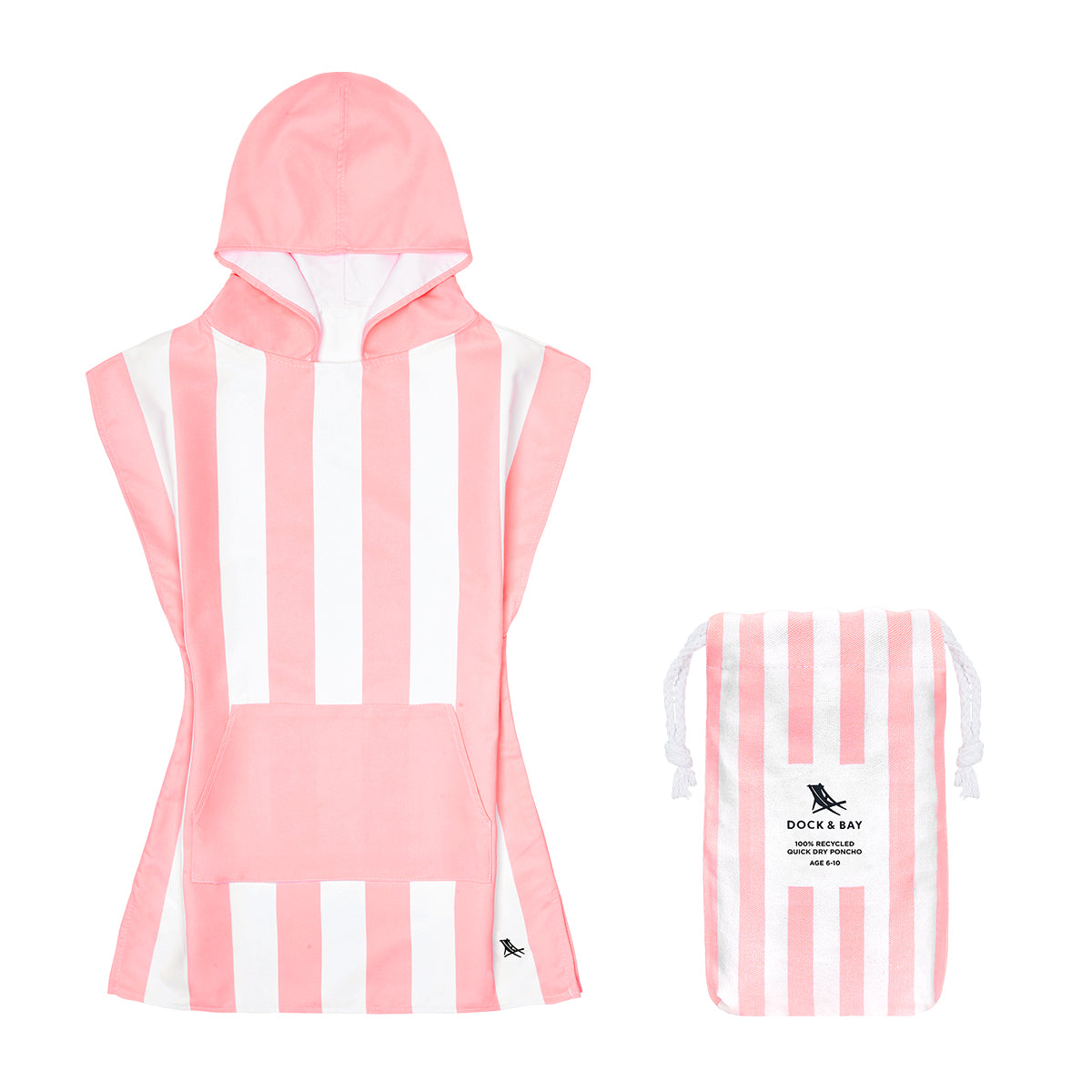 Poncho Kids Cabana Collection Malibu Pink