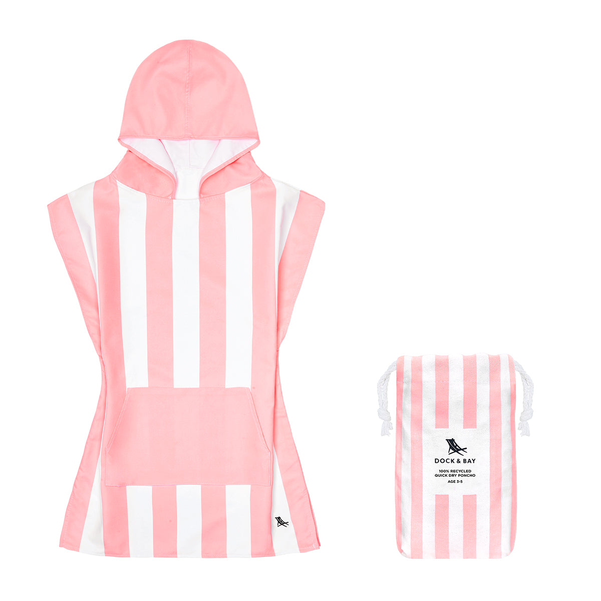 Poncho Kids Cabana Collection Malibu Pink