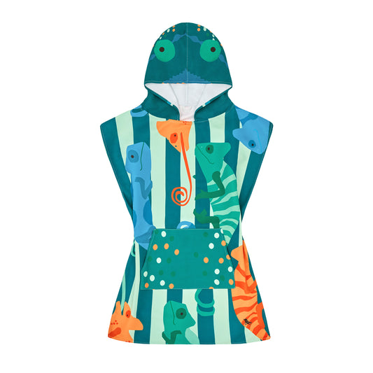 Dock & Bay Poncho Kids Patterned Collection Karma Chameleon 100% Recycled 100% Recycled
