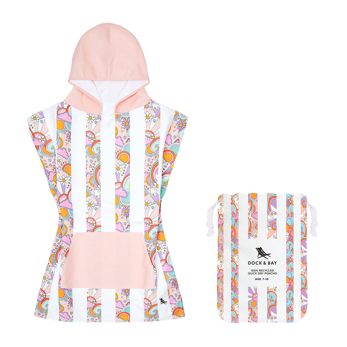 Poncho Kids Patterned Collection Pink Power