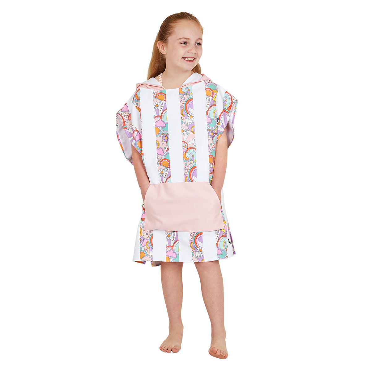 Poncho Kids Patterned Collection Pink Power