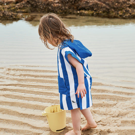 Dock & Bay Poncho Mini Cabana Collection Whitsunday Blue 100% Recycled 100% Recycled