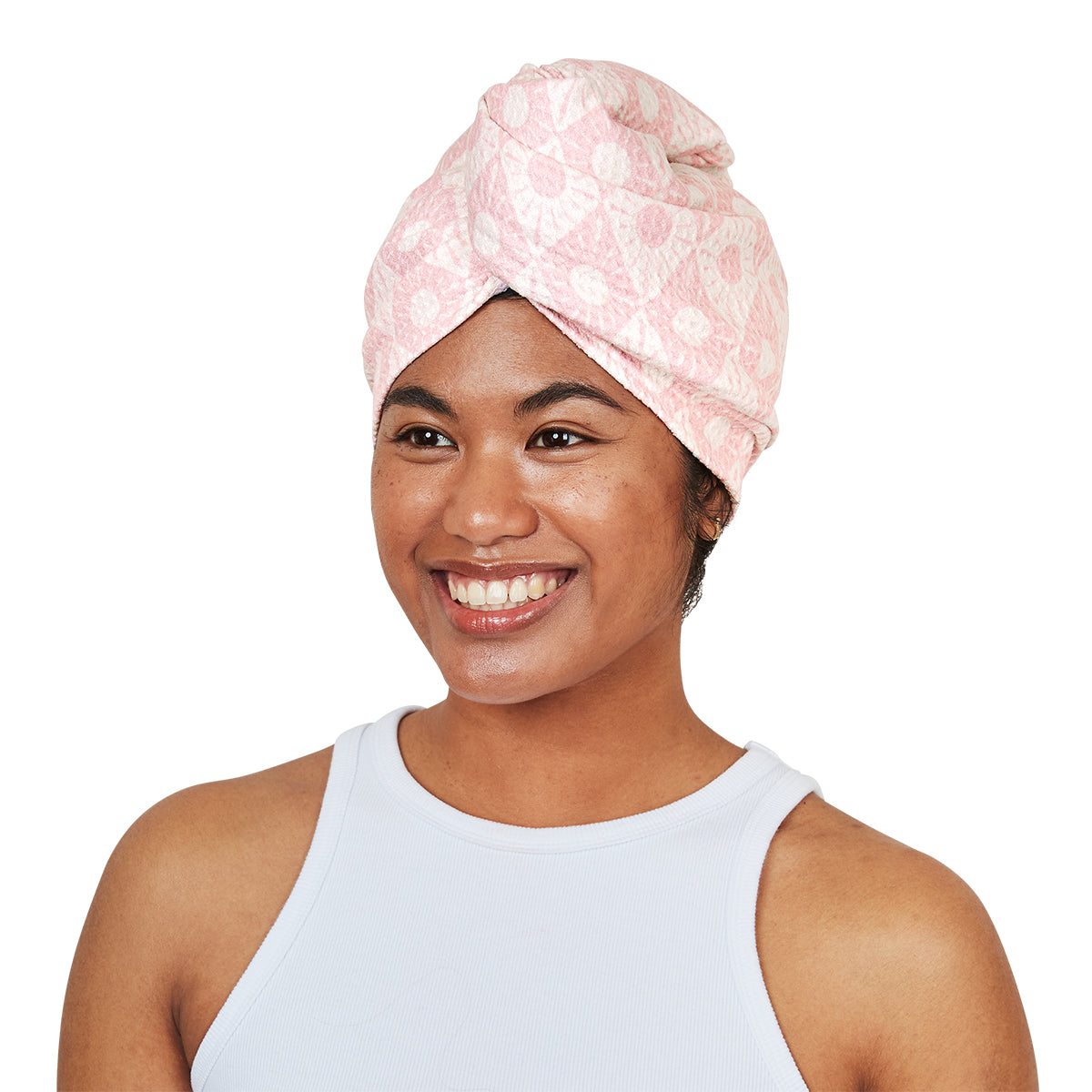 Waffle Hair Wrap Diamond Pink