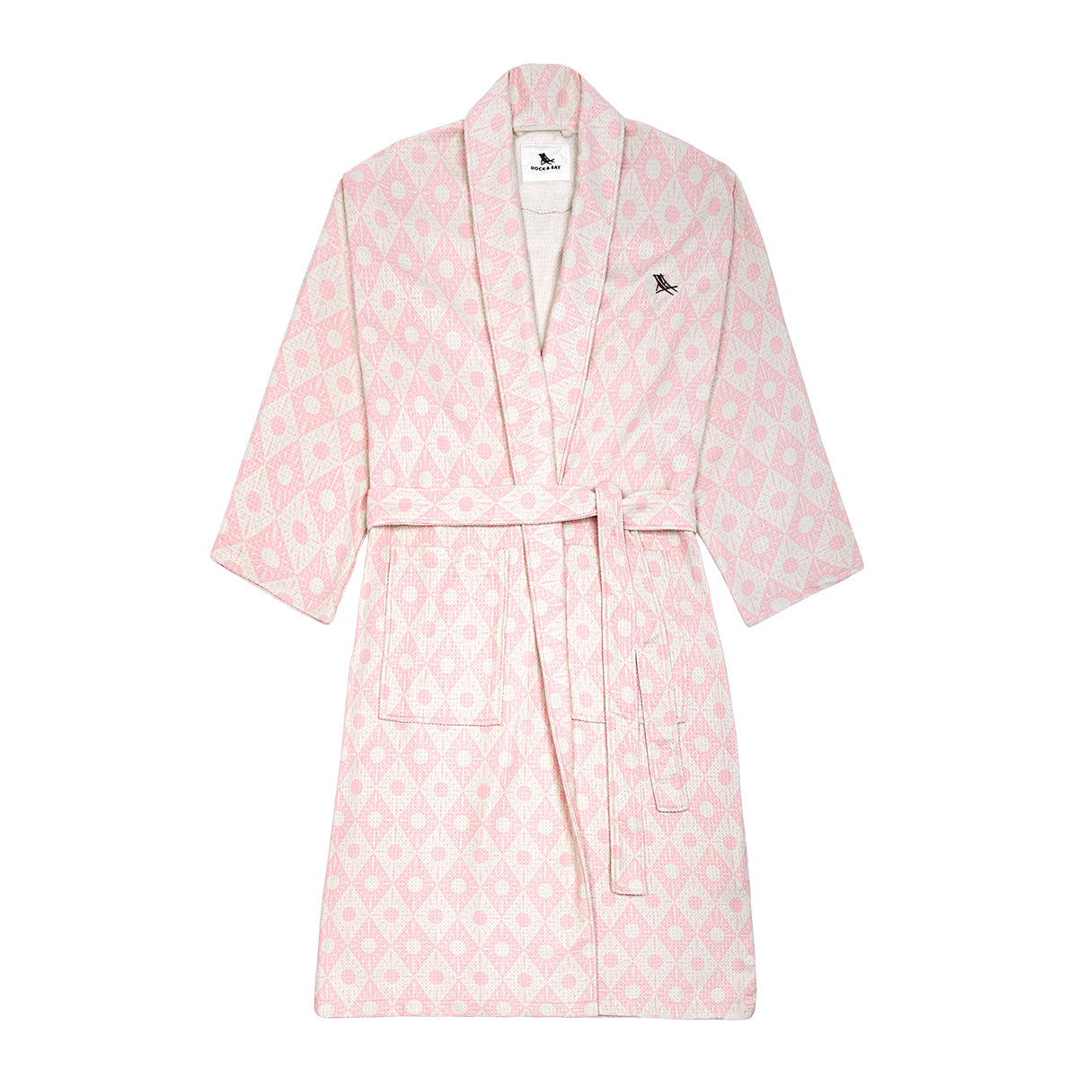 Waffle Robe M/L Diamond Pink