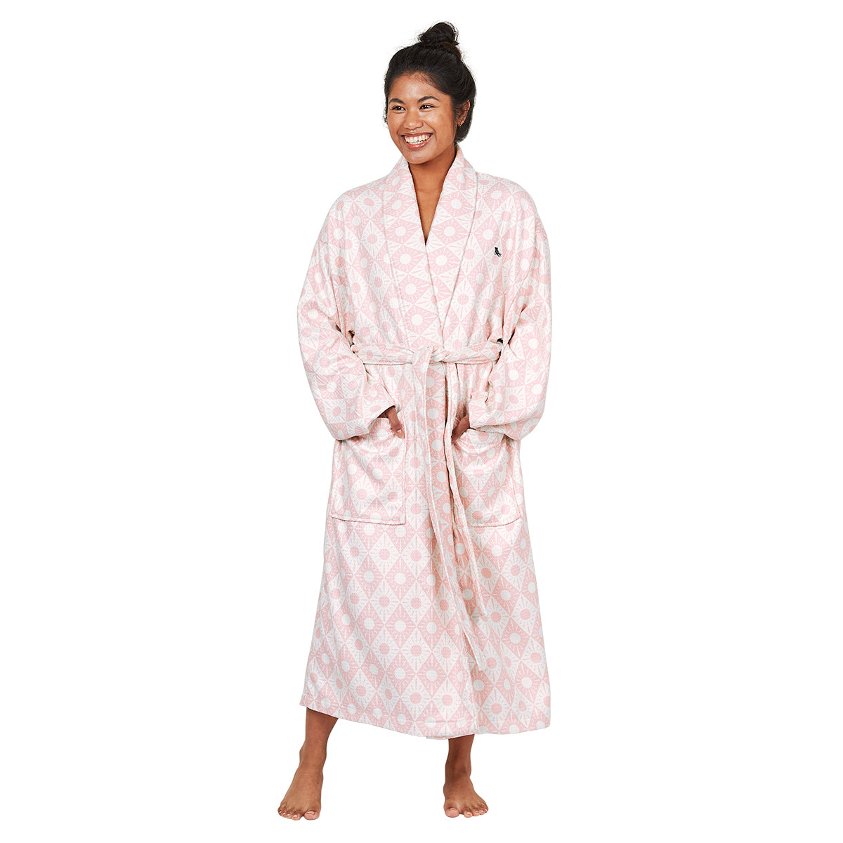 Waffle Robe M/L Diamond Pink