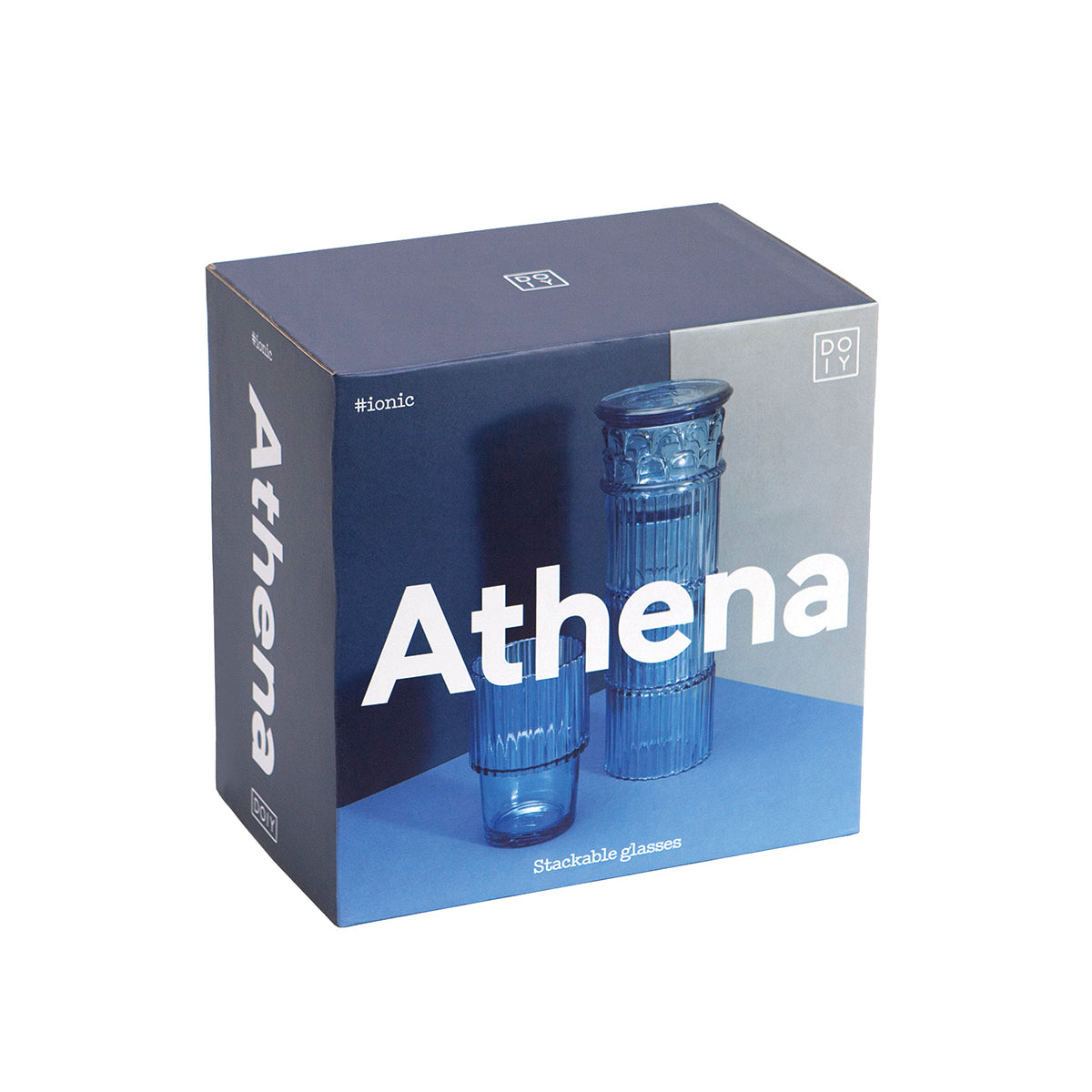 Greek Series Athena Stacking Glasses Blue