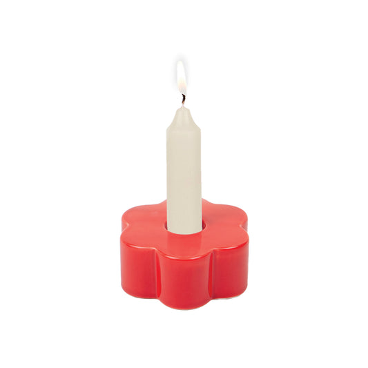 Daisy Candle Holder Red