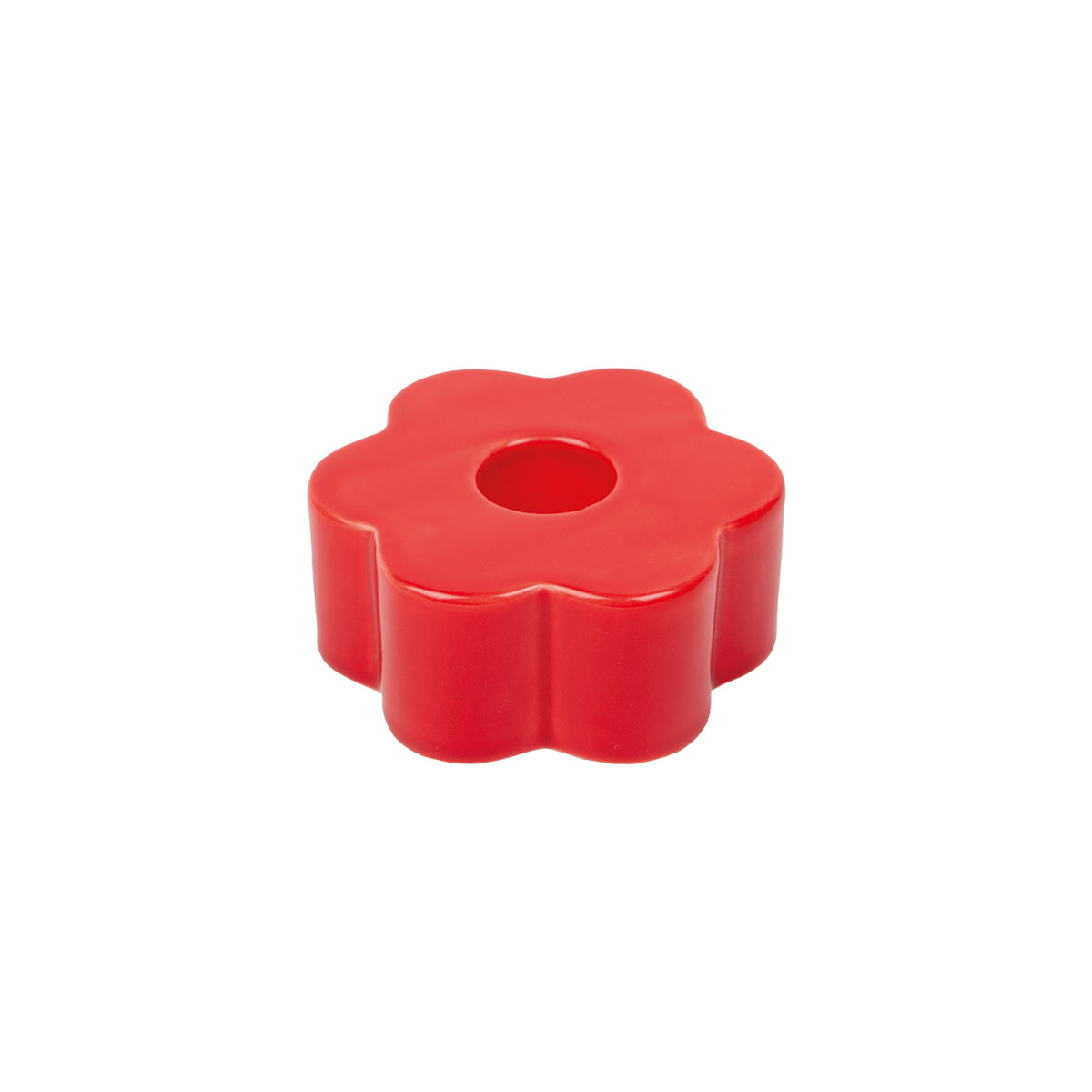 Daisy Candle Holder Red