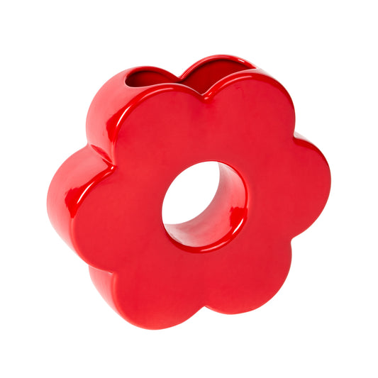 Daisy Vase Red